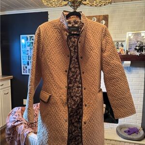 Dana Buchman Tan Quilted Women's Puffer Coat
